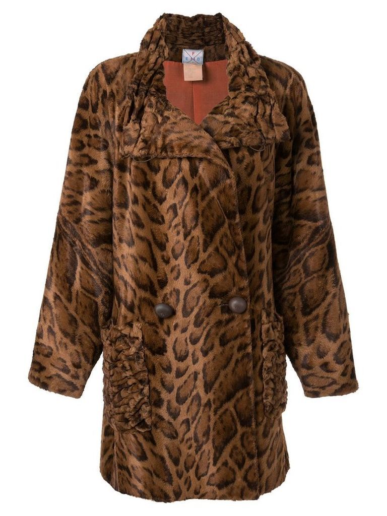 Fendi Pre-Owned faux fur coat - Brown