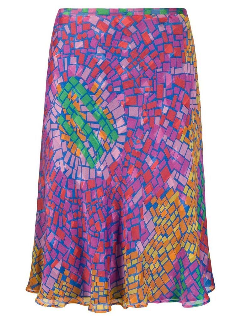 Jean Louis Scherrer Pre-Owned 1990's mosaic printed skirt -