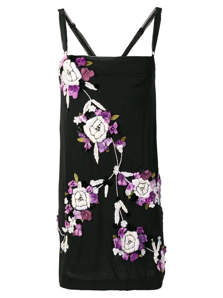 Dolce & Gabbana Pre-Owned 2000's embroidered floral dress - Black