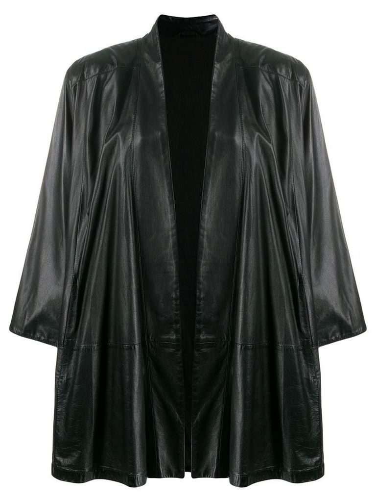 Gianfranco Ferré Pre-Owned oversized open coat - Black