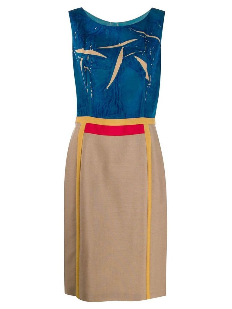 Prada Pre-Owned 2005's abstract print dress - Blue