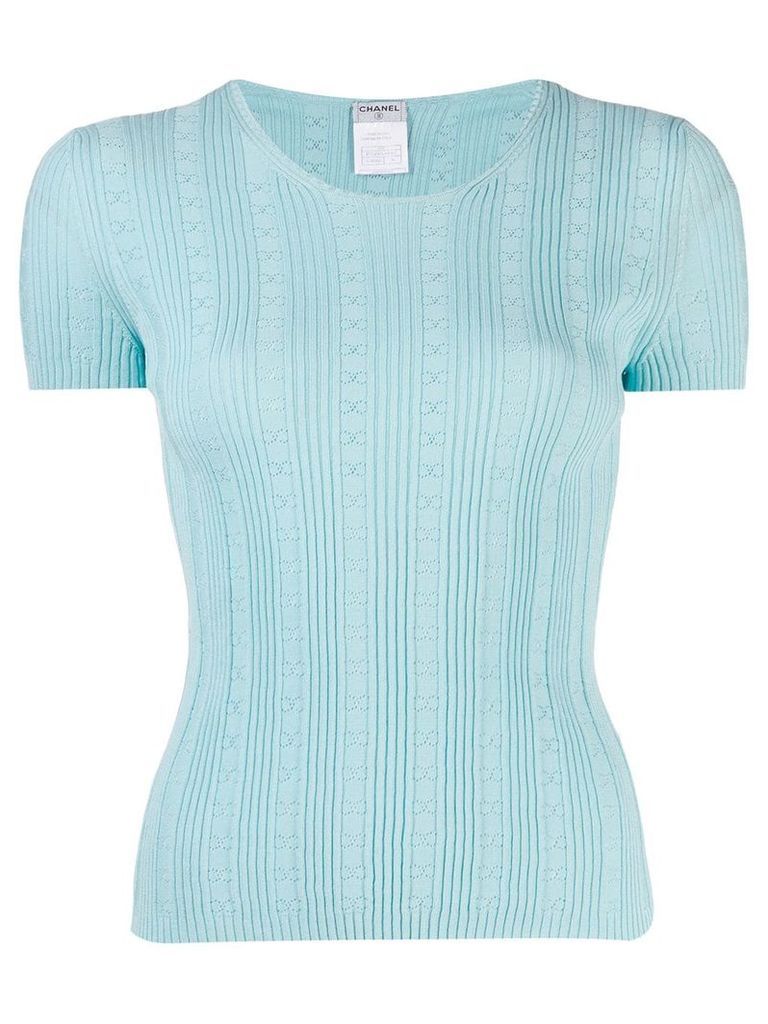 Chanel Pre-Owned 2005 CC knitted top - Blue