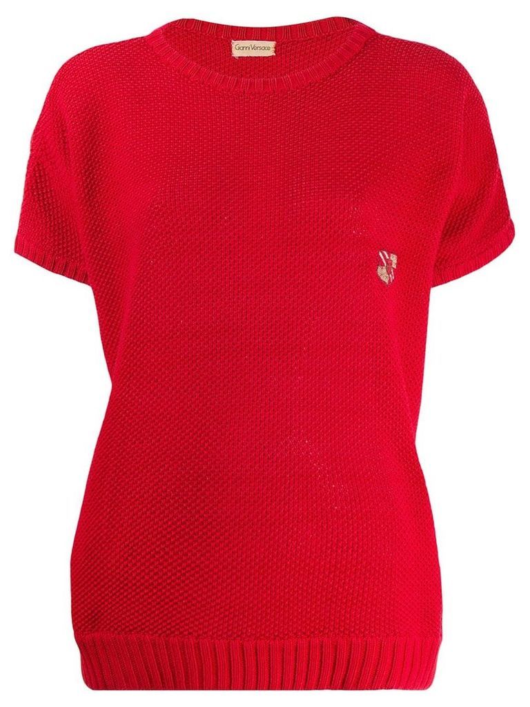 Versace Pre-Owned 1980's knitted top - Red