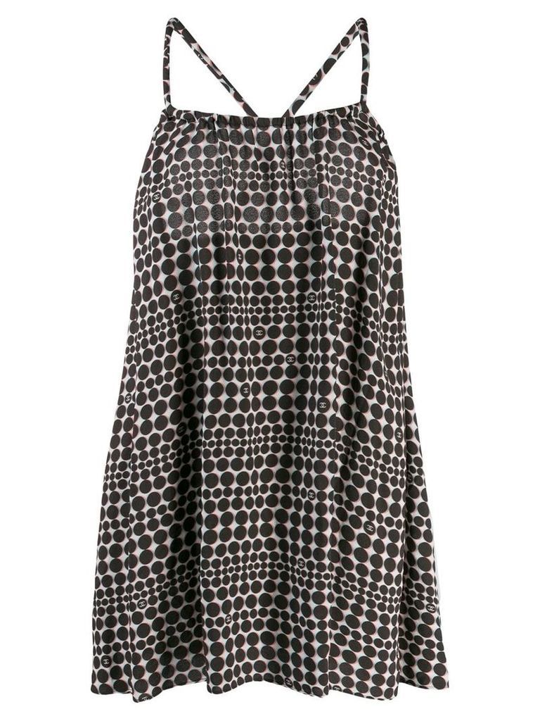 Chanel Pre-Owned 2010's polka dotted loose dress - Black