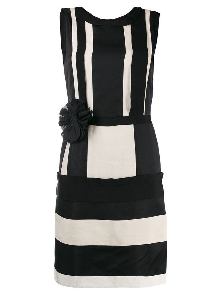 Lanvin Pre-Owned 2010 striped pencil dress - Black
