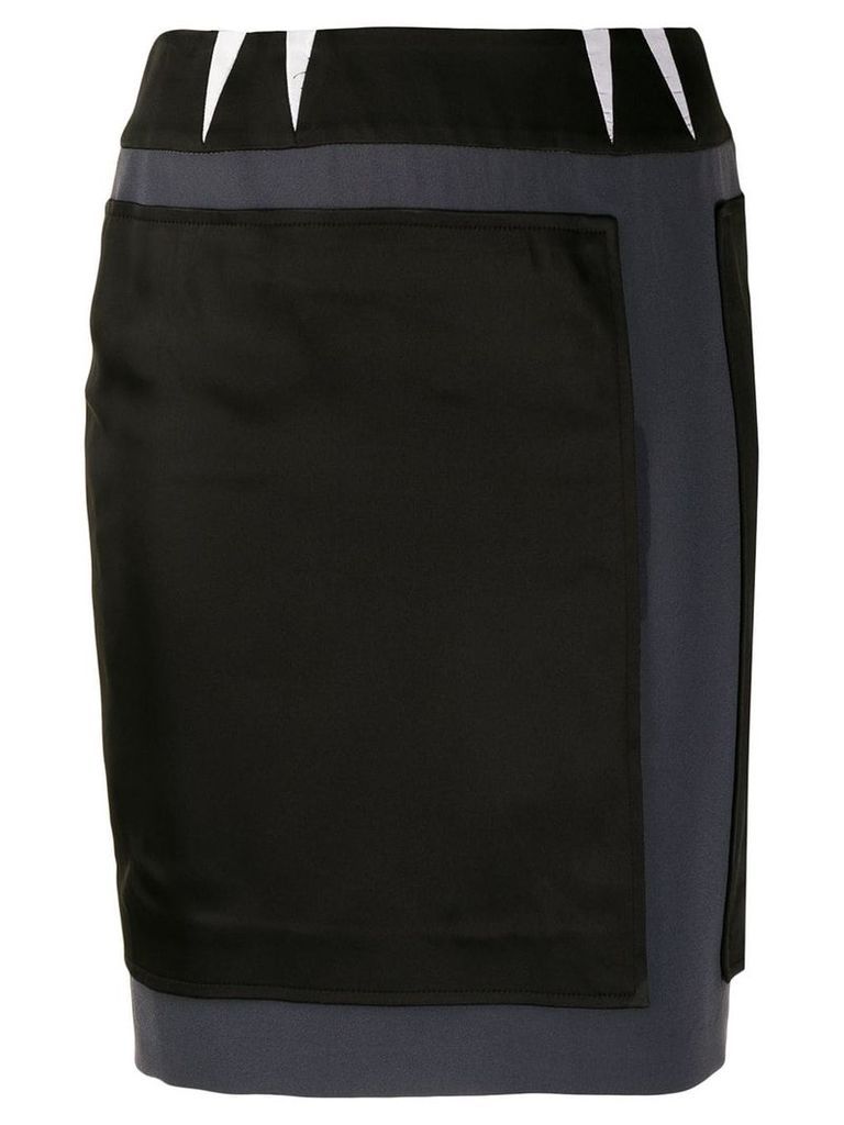Balenciaga Pre-Owned 2000's patched fitted skirt - Black