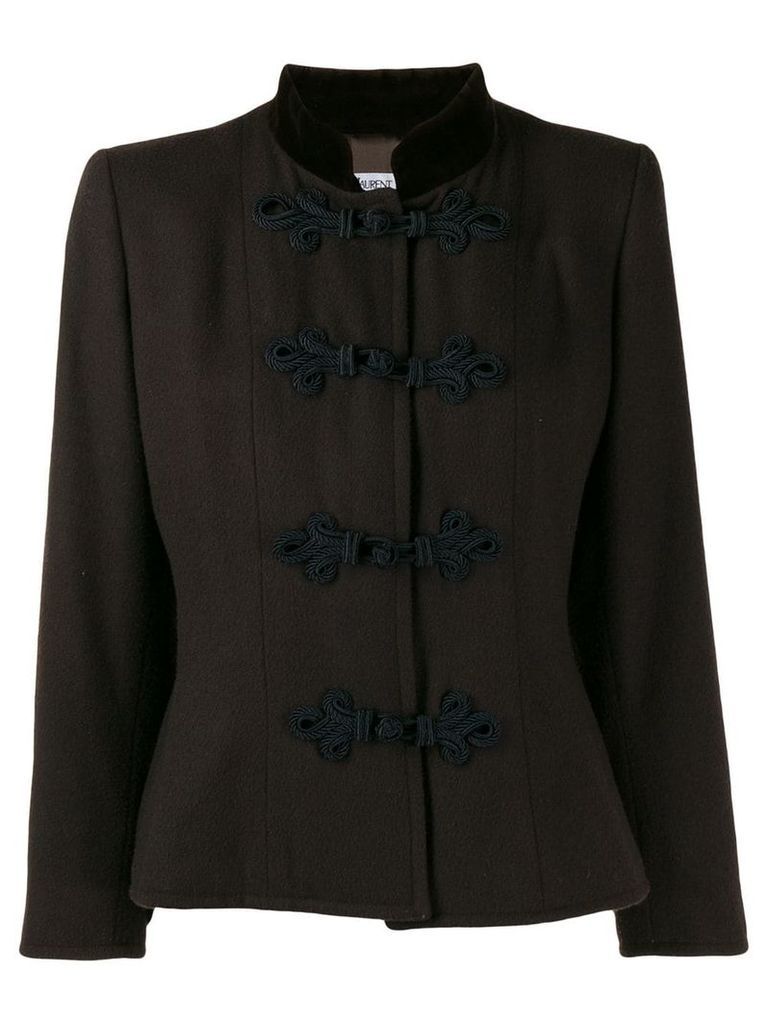 Yves Saint Laurent Pre-Owned 1980's toggle fastenings jacket - Brown
