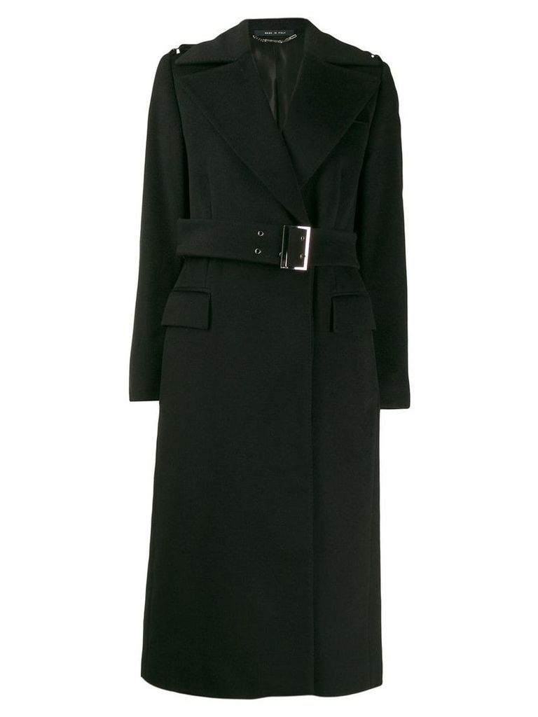 Gucci Pre-Owned 1990's belted midi coat - Black
