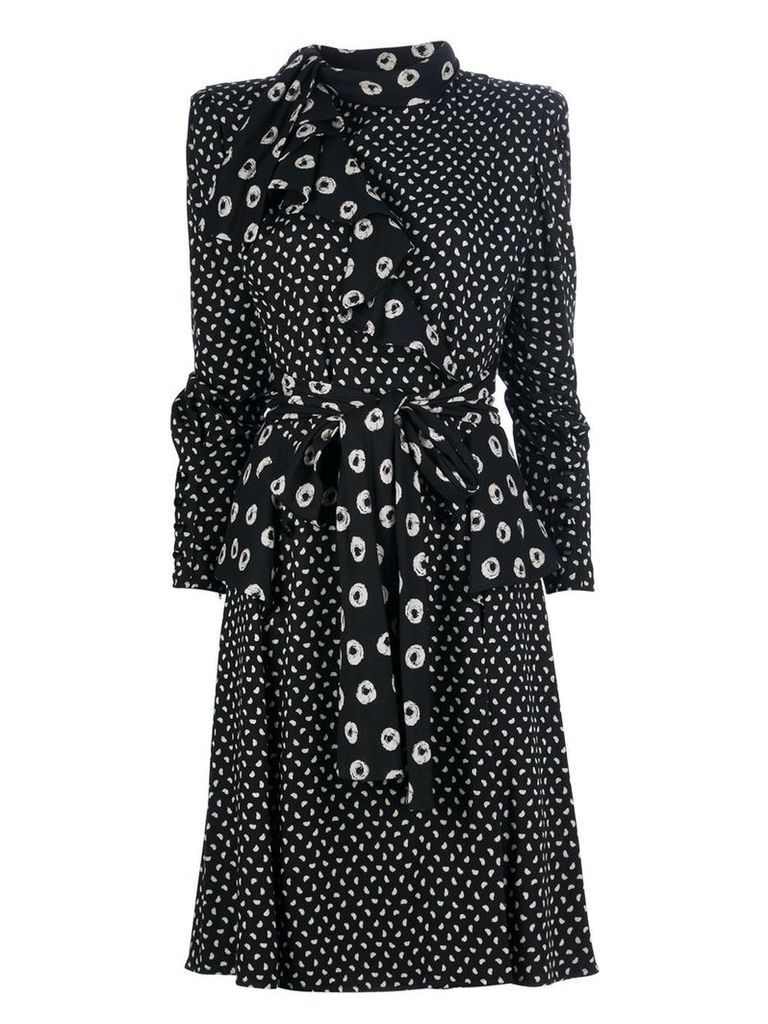 Emanuel Ungaro Pre-Owned spotty print dress - Black