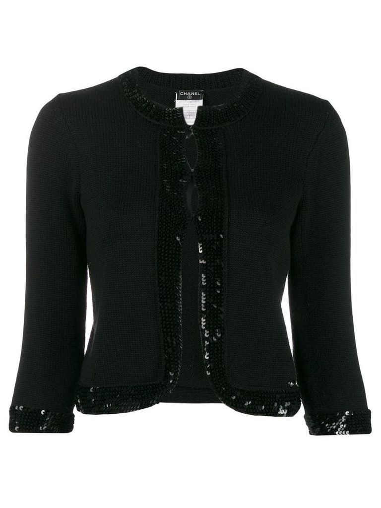 Chanel Pre-Owned 2007's sequin embellished jacket - Black