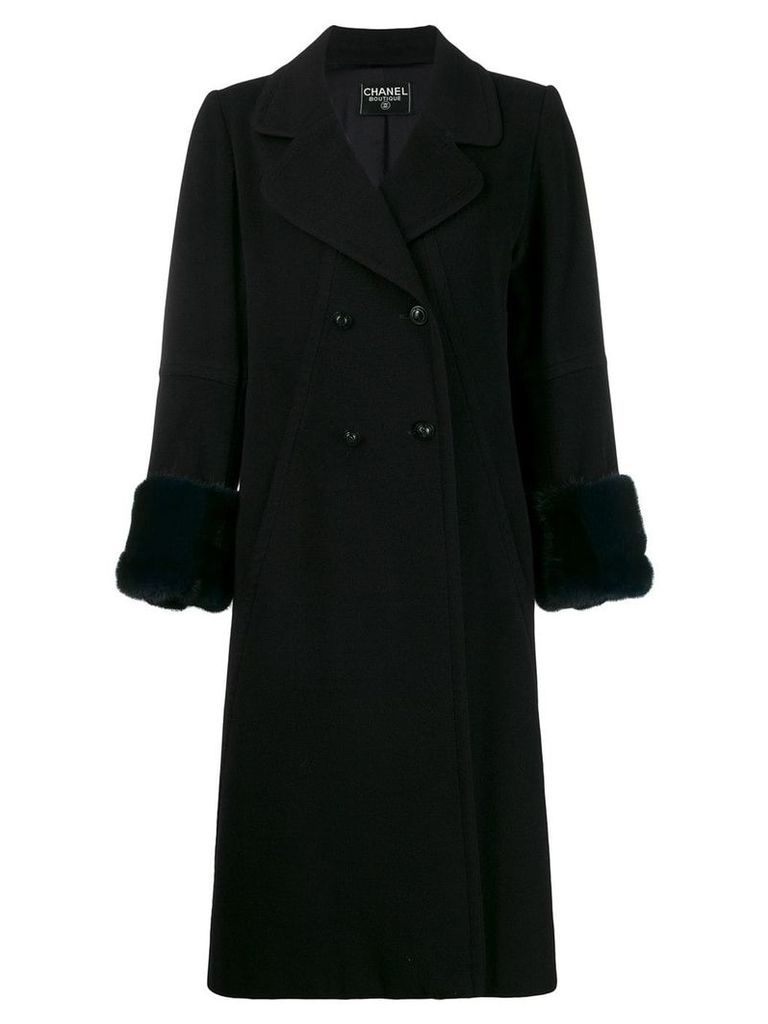 Chanel Pre-Owned 1990's cashmere midi coat - Blue