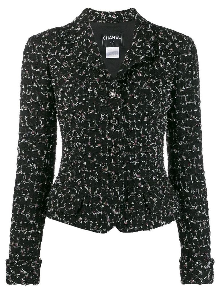 Chanel Pre-Owned 2006 buttoned tweed jacket - Black