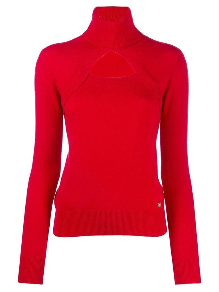 Chanel Pre-Owned 2006's cashmere cut out sweater - Red