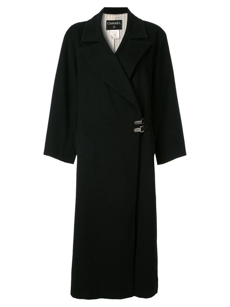 Chanel Pre-Owned long coat - Black