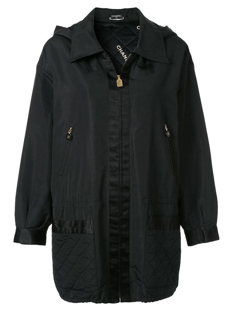 Chanel Pre-Owned hooded lightweight jacket - Black