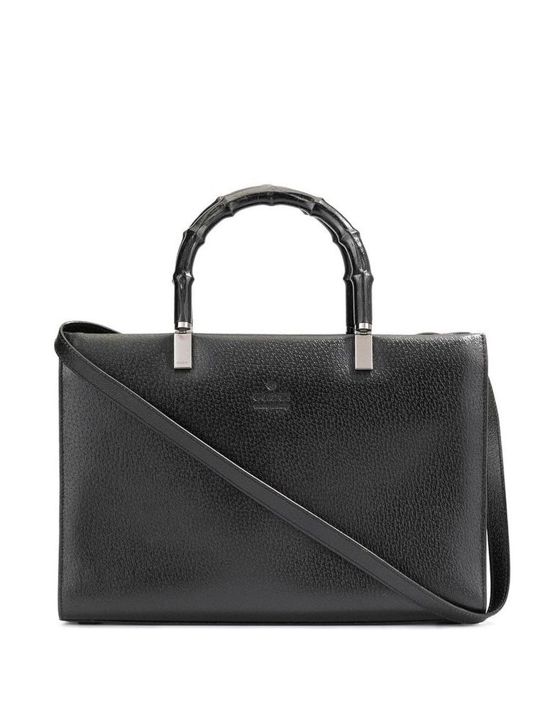 Gucci Pre-Owned Bamboo Line 2way handbag - Black