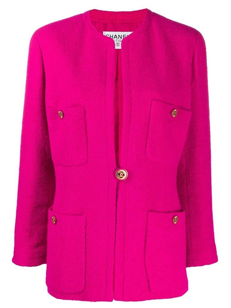 Chanel Pre-Owned 1980s multi-pockets boxy jacket - PINK