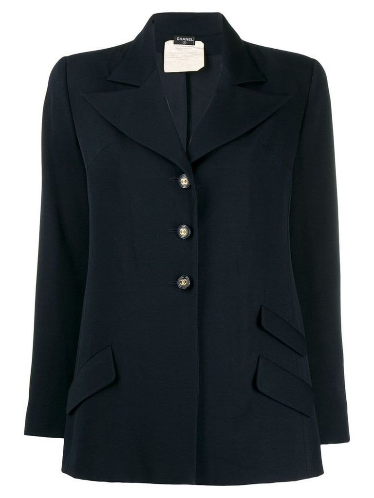 Chanel Pre-Owned '1980s buttoned blazer - Blue