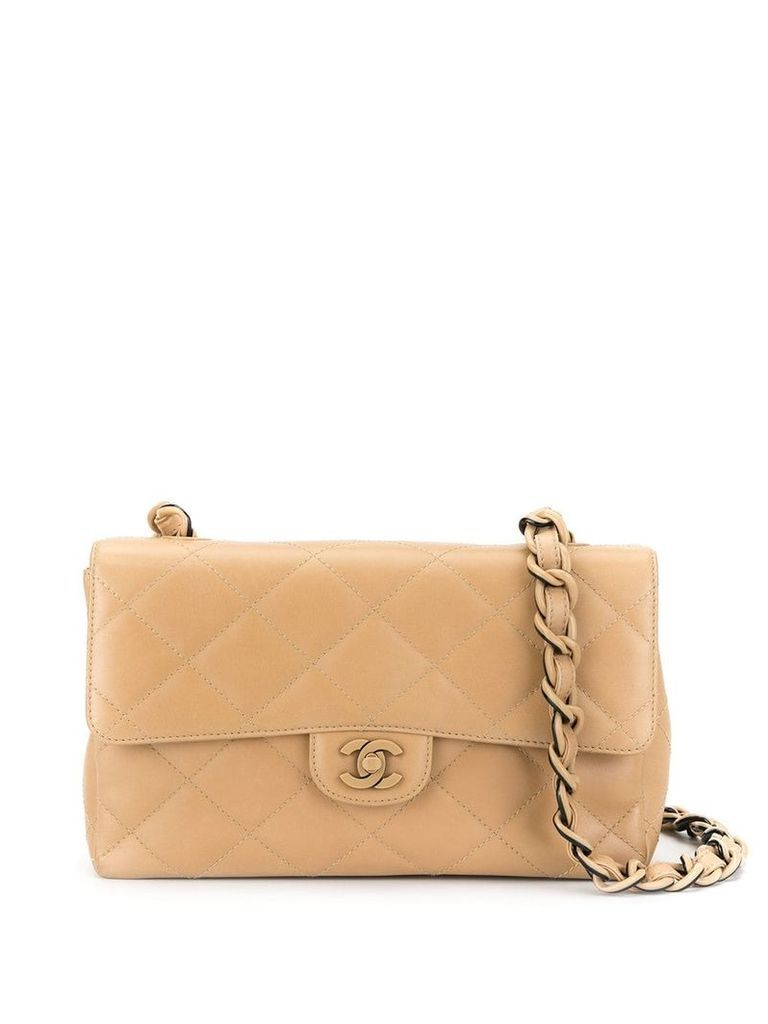 Chanel Pre-Owned 2000-2002 Plastic Chain Shoulder Bag - Brown