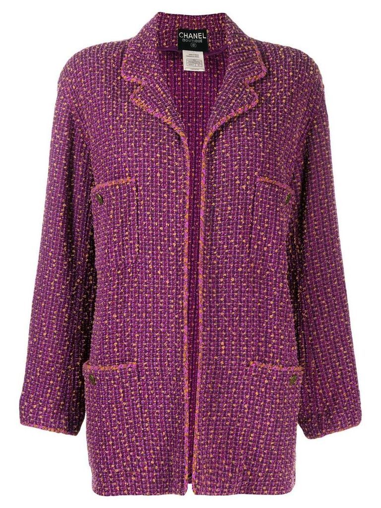 Chanel Pre-Owned loose tweed jacket - Purple