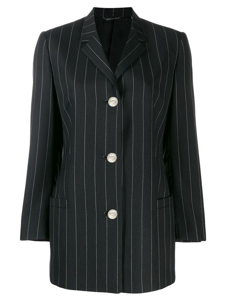 Versace Pre-Owned 1990's pinstripe blazer - Black