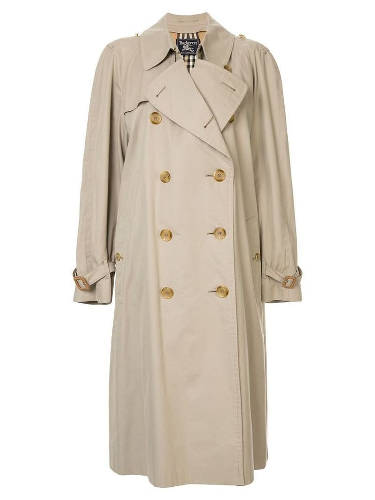 Burberry Pre-Owned long sleeve trenchcoat - Brown