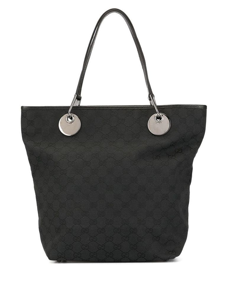 Gucci Pre-Owned GG pattern shoulder tote bag - Black
