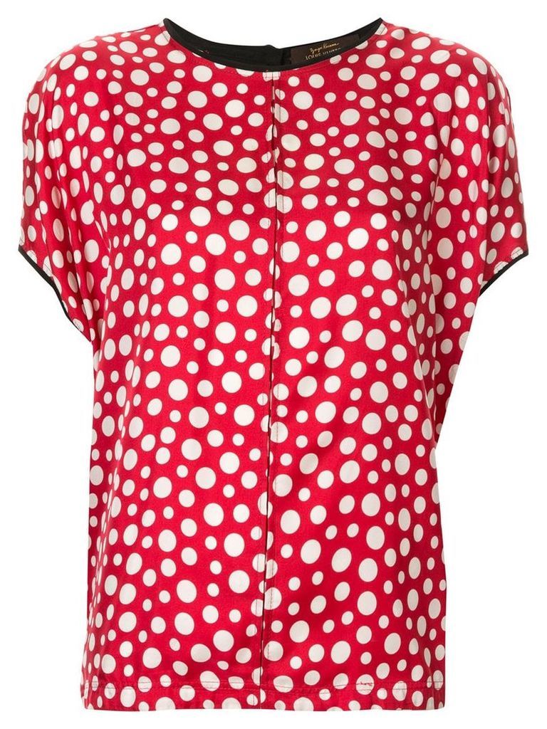Louis Vuitton pre-owned silk polka dots blouse - Red