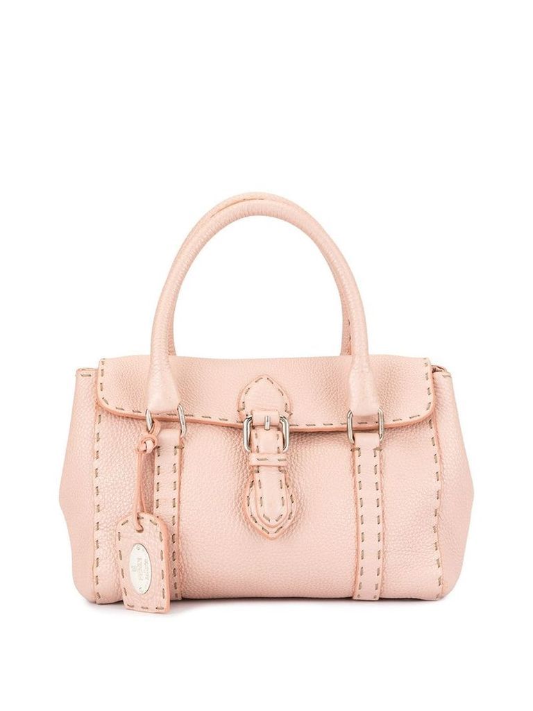 Fendi Pre-Owned stitched detailed hand bag - PINK
