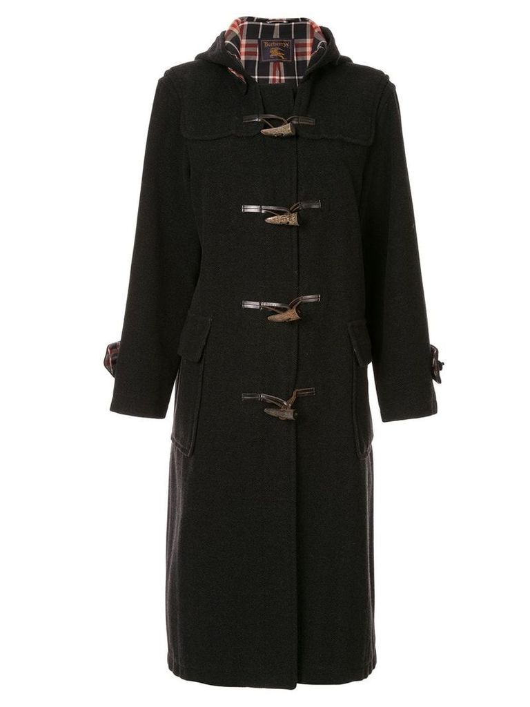 Burberry Pre-Owned toggle-fastening coat - Black