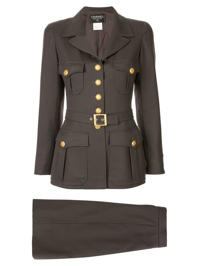 Chanel Pre-Owned Setup jacket skirt suit - Grey