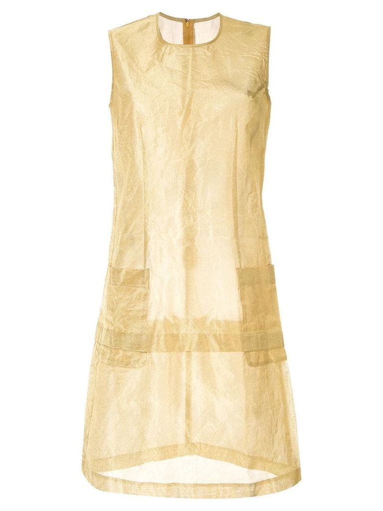 Comme Des Garçons Pre-Owned layered slim-fit dress - Gold
