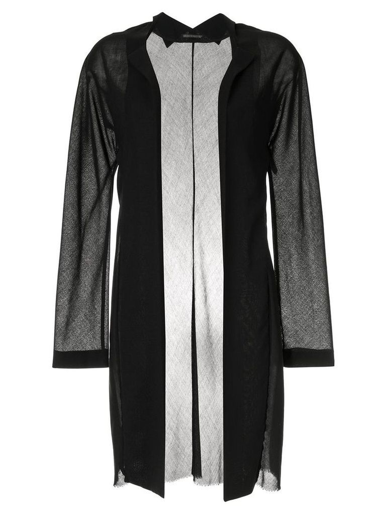 Yohji Yamamoto Pre-Owned sheer elongated open jacket - Black