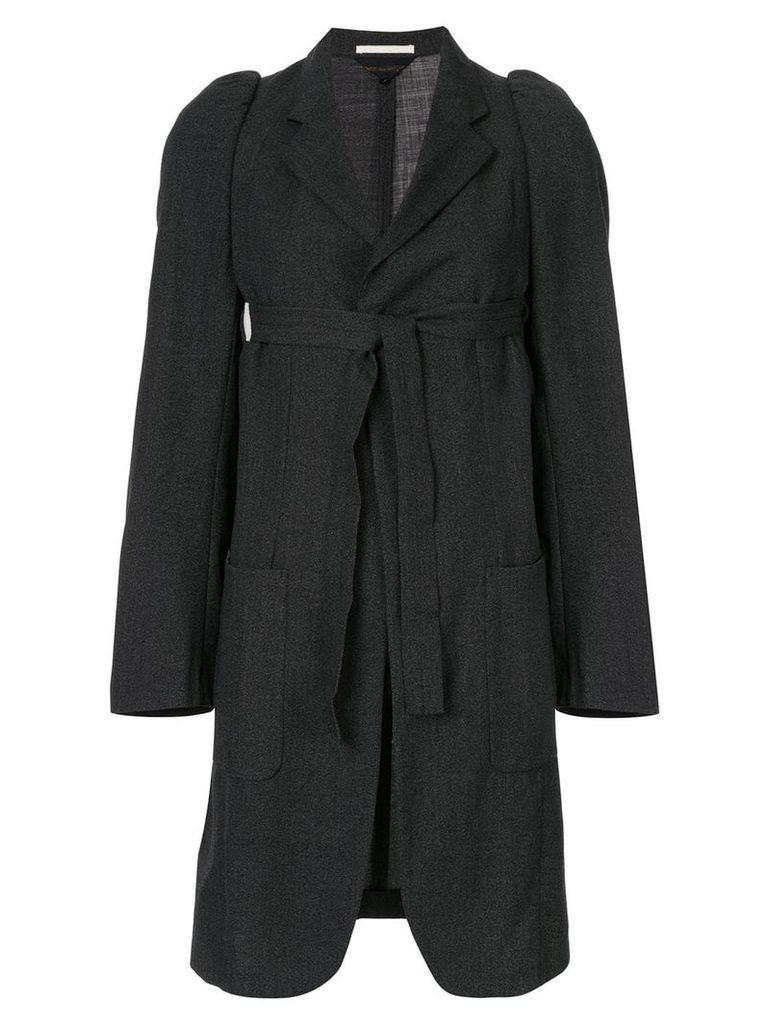 Comme Des Garçons Pre-Owned tied dress-style coat - Grey