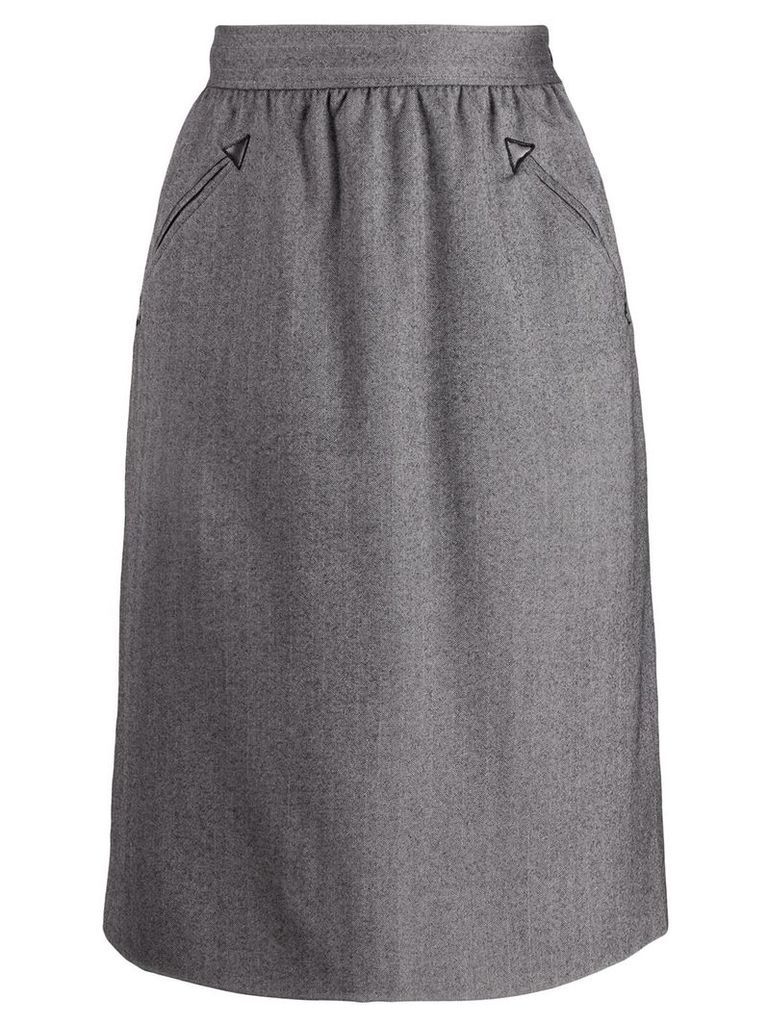 Yves Saint Laurent Pre-Owned 1980's pencil skirt - Grey