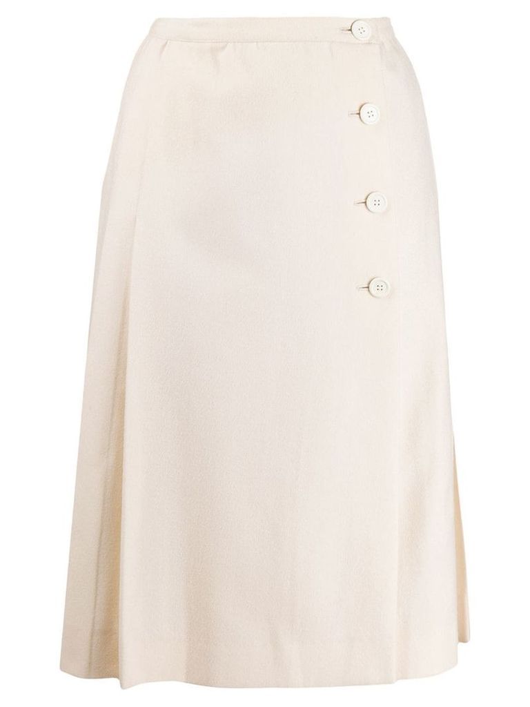 Yves Saint Laurent Pre-Owned 1970's pleated skirt - Neutrals