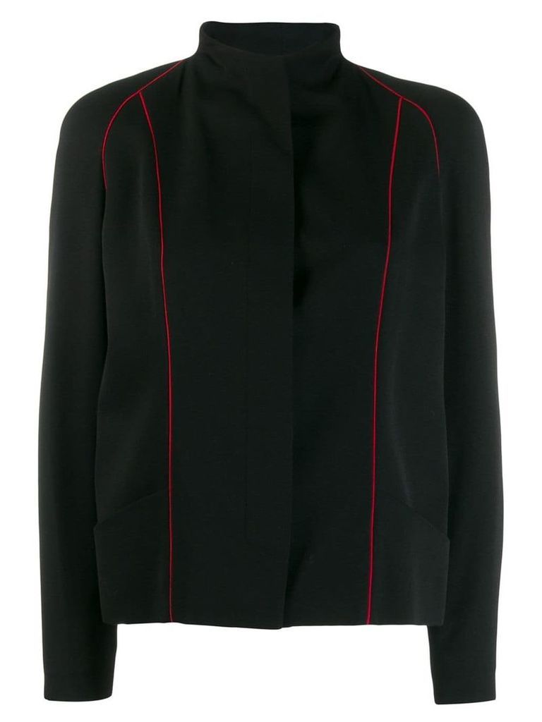 Jean Louis Scherrer Pre-Owned lined detail jacket - Black