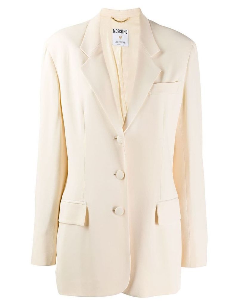 Moschino Pre-Owned 1990's tailored blazer - NEUTRALS