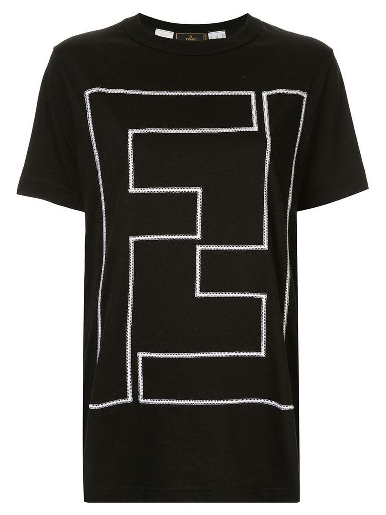 Fendi Pre-Owned embroidered FF logo T-shirt - Black