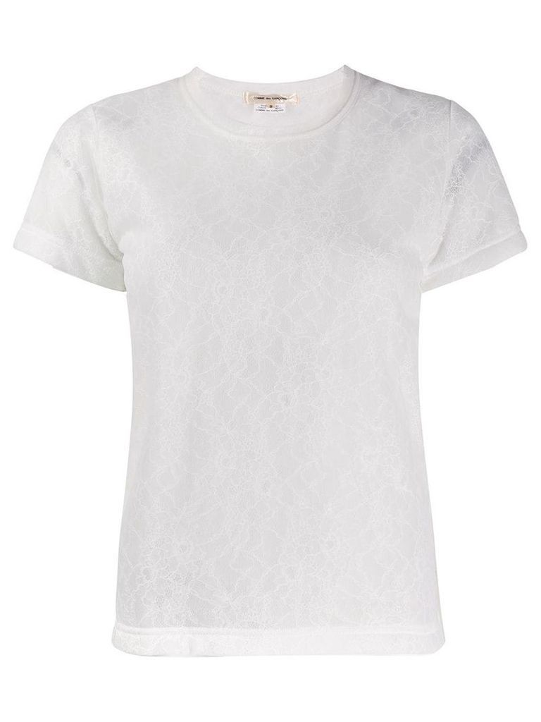 Comme Des Garçons Pre-Owned '2000s patterned T-shirt - White