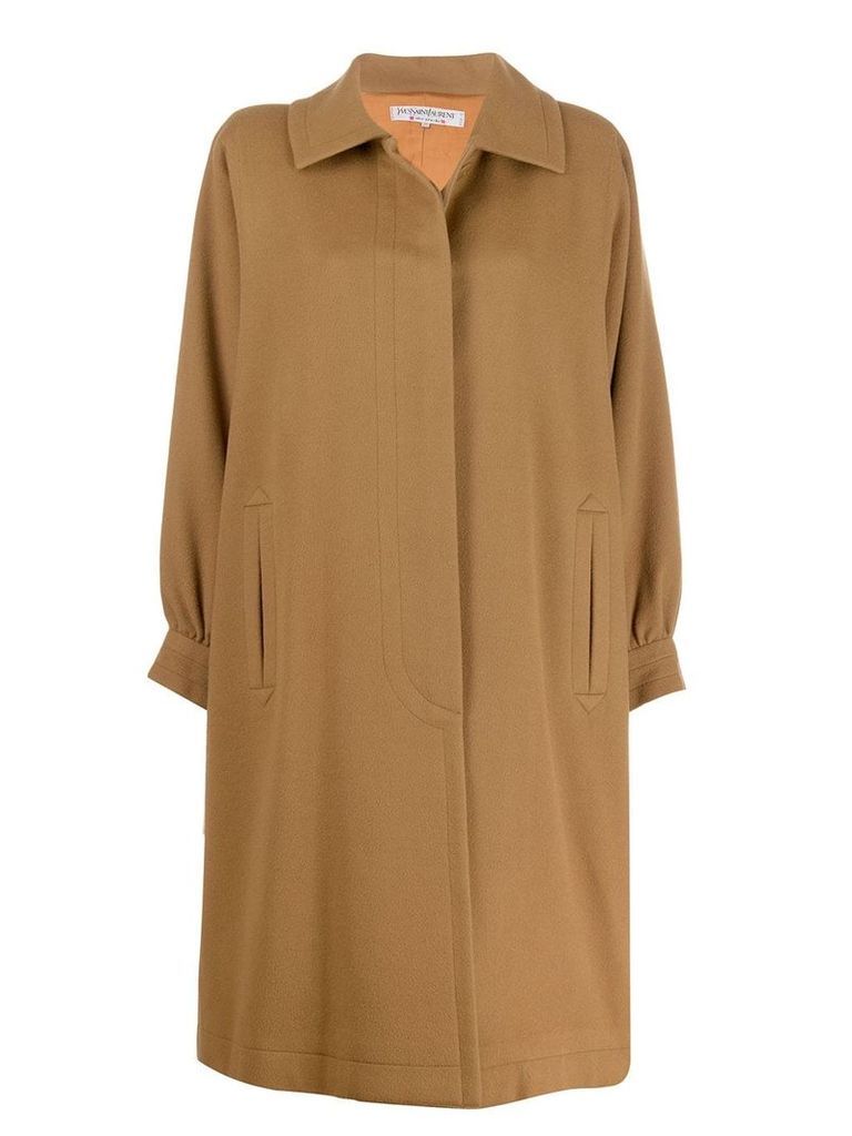 Yves Saint Laurent Pre-Owned '1980s oversized coat - Neutrals