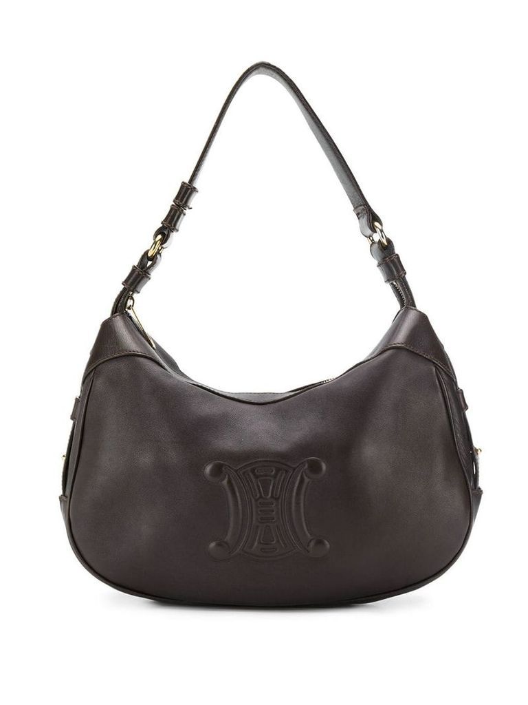 Céline Pre-Owned pre-owned embossed logo shoulder bag - Brown