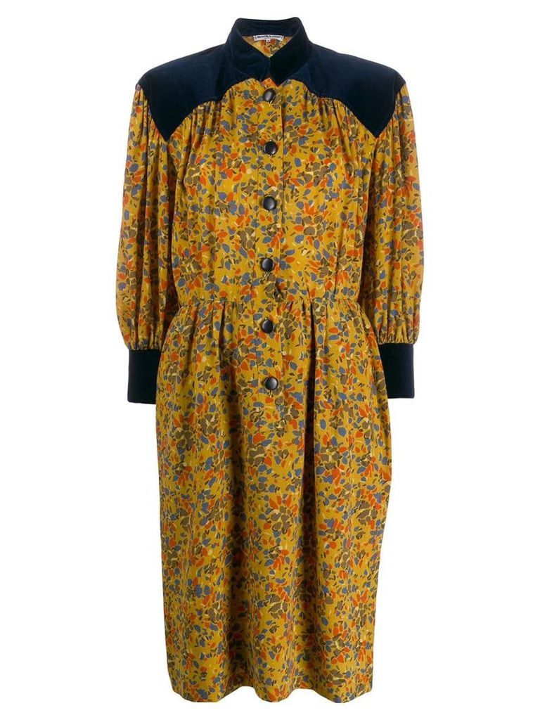 Yves Saint Laurent Pre-Owned '1980s printed dress - Yellow
