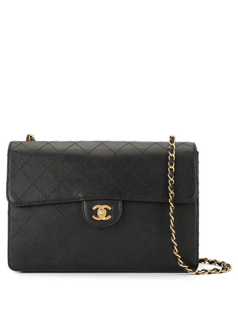 Chanel Pre-Owned 1994/00 diamond quilted chain shoulder bag - Black