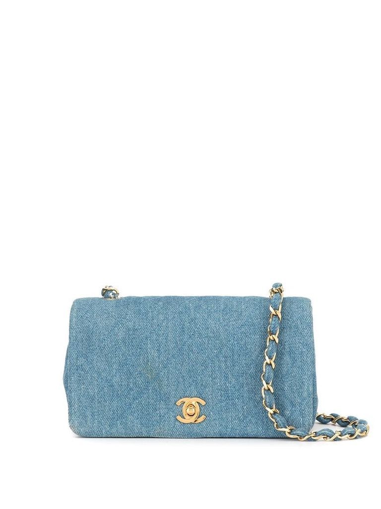 Chanel Pre-Owned Chain Shoulder Bag Denim 85-93's - Blue