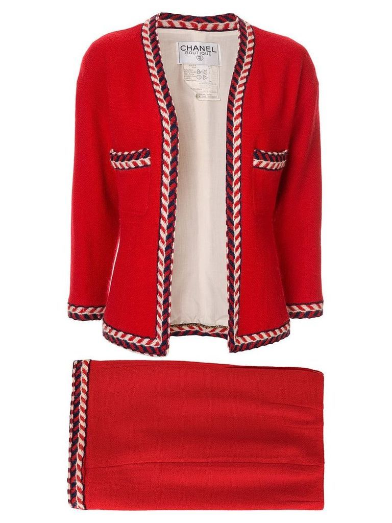 Chanel Pre-Owned setup suit jacket skirt - Red