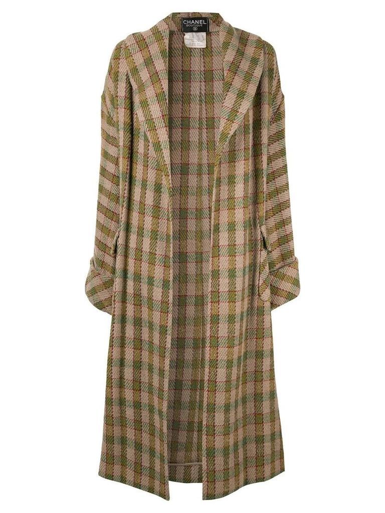 Chanel Pre-Owned long sleeve jacket gown coat - Brown