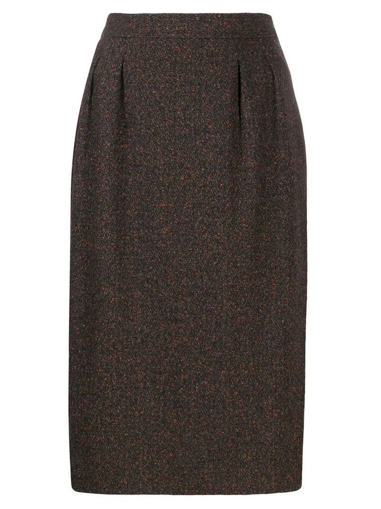 Yves Saint Laurent Pre-Owned 1980's midi skirt - Brown