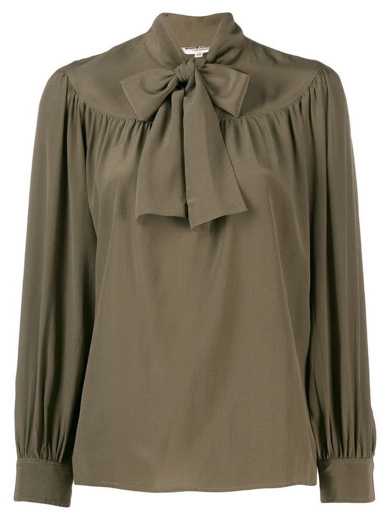 Yves Saint Laurent Pre-Owned 1970's pussy-bow blouse - Green