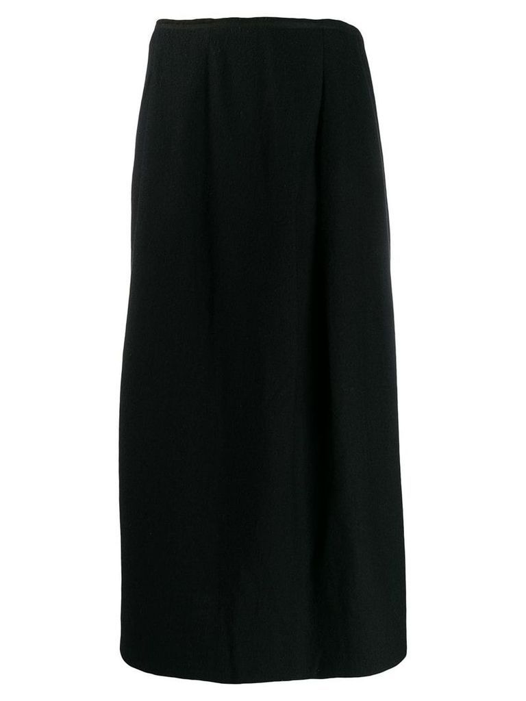 Yohji Yamamoto Pre-Owned 1990's high-waist midi skirt - Black